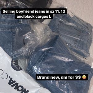 BRAND NEW FASHION NOVA BF JEANS AND CARGO PANTS!!